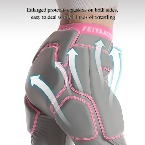  Q-FFL Women Hip Protector Short Pants, EVA 3D Padded Shorts, Tailbone Hip Butt Pad for Inline Skating, Skateboarding (Size : Medium)