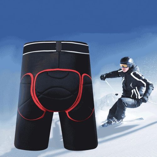  Q-FFL Breathable Men Women Hip Protector Padded Short Pants, Tailbone Hip 3D Protection Pads, Protective Gear for Skating Ski Snowboarding (Size : Large)