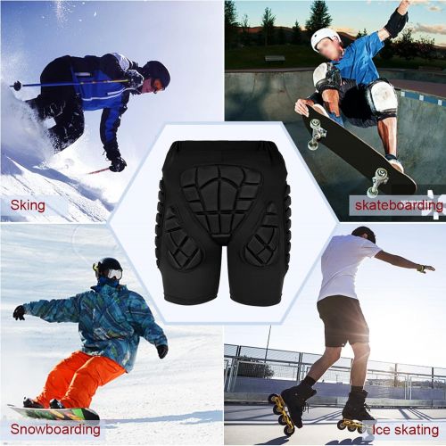  Q-FFL Outdoor Activities Protective Gear, Skating Impact Pad, Hip Protector Padded Short Pants for Inline Skating, Skateboarding, S-2XL Size (Size : Small)