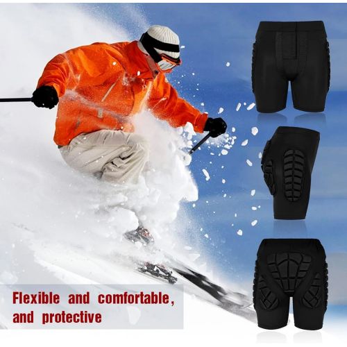  Q-FFL Skating Impact Pad, 3D Protective Padded Shorts, Breathable Hip Protection Pads, Protective Gear for Skating Ski Snowboarding (Size : Large)