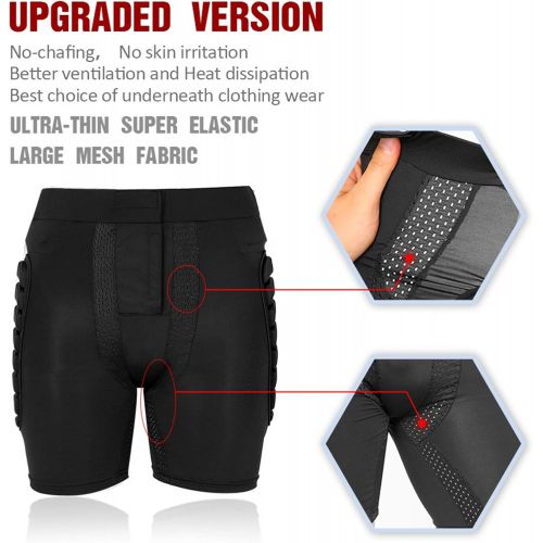  Q-FFL Skating Impact Pad, 3D Protective Padded Shorts, Breathable Hip Protection Pads, Protective Gear for Skating Ski Snowboarding (Size : Large)