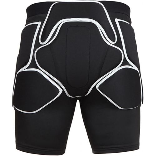  Q-FFL Ice Figure Skating Hip Protection Pads, 3D Breathable Protective Gear, Hip Protector Padded Short Pants for Men Women (Color : Black, Size : X-Large)