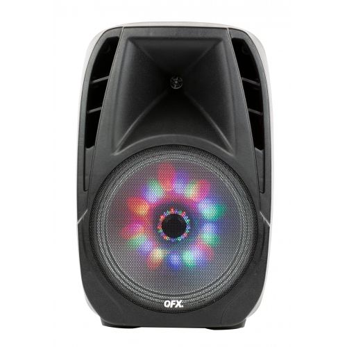 QFX 15 Inch Portable Bluetooth Party Loudspeaker with Wireless Microphone and Stand - PBX-61162