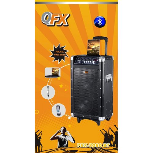  QFX PBX-3080BT Portable Battery Powered Bluetooth PA Speaker
