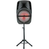 QFX PBX-61161 15 Portable Party Speaker with Wireless Microphone & Stand