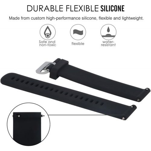  [아마존베스트]QGHXO Band for Garmin VivoActive 3, Soft Silicone Replacement Watch Band for Garmin VivoActive 3 / Garmin Vivoactive 3 Music/Garmin Forerunner 645 Music (No Tracker, Replacement Ba