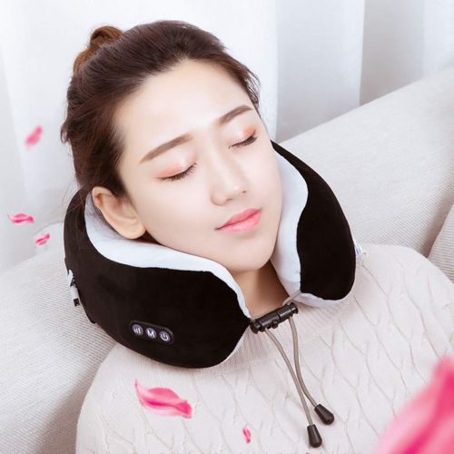  ☜☞QGhead Neck Massager, Cordless U Shape Electric Rechargeable Travel Pillow Nap...