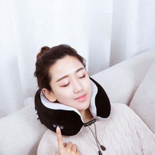  ☜☞QGhead Neck Massager, Cordless U Shape Electric Rechargeable Travel Pillow Nap...