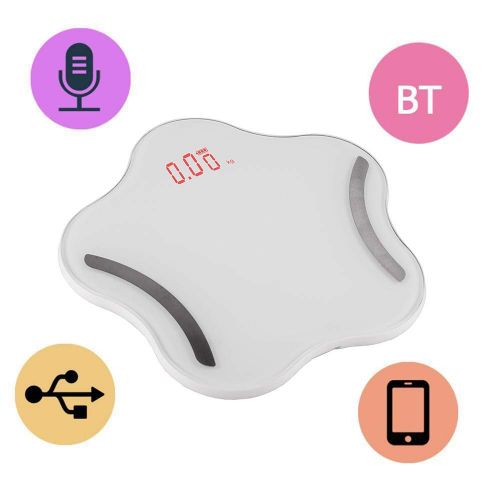  ☜☞Electronic Scales,QGhead New Home Bluetooth Smart Electronic Scale Precision BMI Weight Scale, Automatic on/Off, Dual Nuclear Electrode Test/Weight  BMI  Body Fat Rate  Muscle R