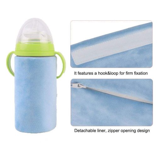  QHLJX Flaschenwaermer Heizung, tragbare USB-Waermflasche Wasserflasche Heizung Baby Milch Wasser Reise Heizung, sichere konstante Temperatur