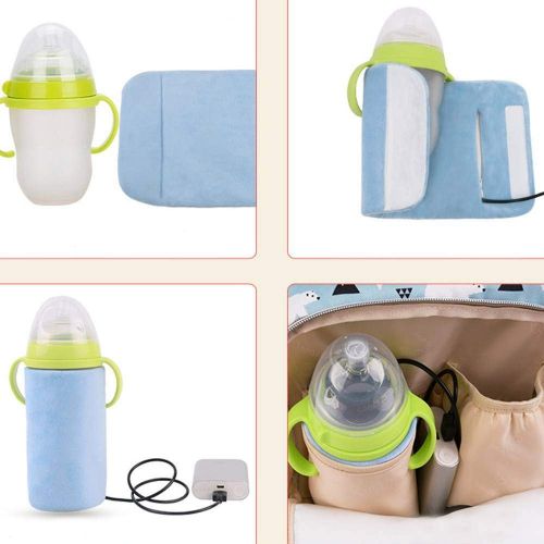  QHLJX Flaschenwaermer Heizung, tragbare USB-Waermflasche Wasserflasche Heizung Baby Milch Wasser Reise Heizung, sichere konstante Temperatur