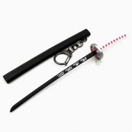 QHWJ Gift Props Sword Prop Keychain Toy Anime Ninja Knife Weapon Prop Katana Toys Model Keyring, for Demon Slayer Tsuyuri Kanawo, Katana Samurai Sword Prop Key Chain, 15 cm