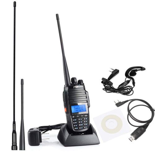  QIANGHONG TH-UV8000D Ultra-high Output Power 10W Long Range Walkie Talkies, with Cross-Band Repeater Function Dual Band Dual Display Dual Standby Two Way Radio, with USB Programming Cable an