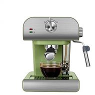 QIAOLI Coffee Maker Retro Semi Automatic Coffee Machine Home Office Small Professional Espresso Coffee Maker with Milk Frother Portable 20bar Coffee Machine (Color : Green)