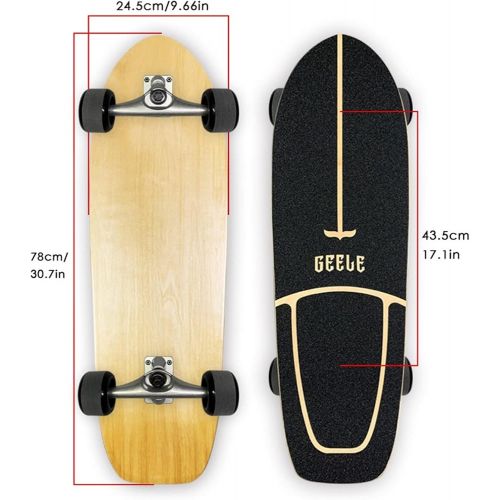  QIAOLI Maple Skateboard Four-Wheel Cruiser Board Professional for Adult Beginners Or Professional Double Rocker Outdoor Gift (Color : 10)