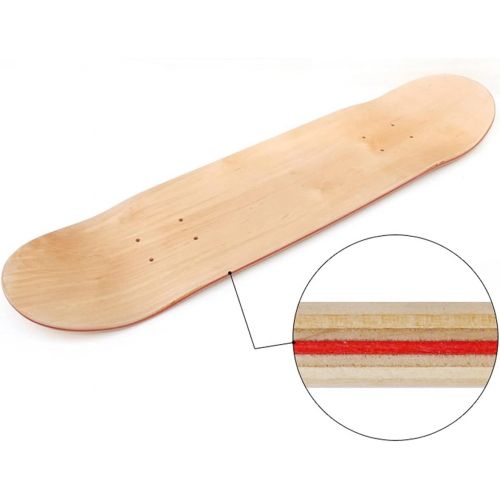  QIAOLI Skateboards for Beginners Four-Wheel Double Maple Deck Long Board Professional Skate Board with Skateboard Metal Bracket Scooter (Color : Red)