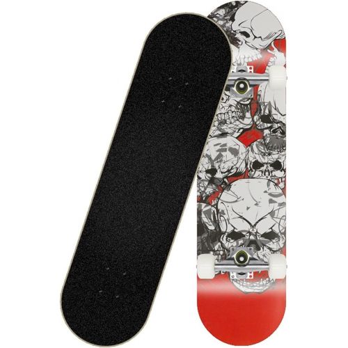  QIAOLI Four-Wheel Skateboard Double Rocker Adult Skate Board Wood Maple Longboard Skateboarding for Girls,Boys,Beginners, Adults (Color : A)