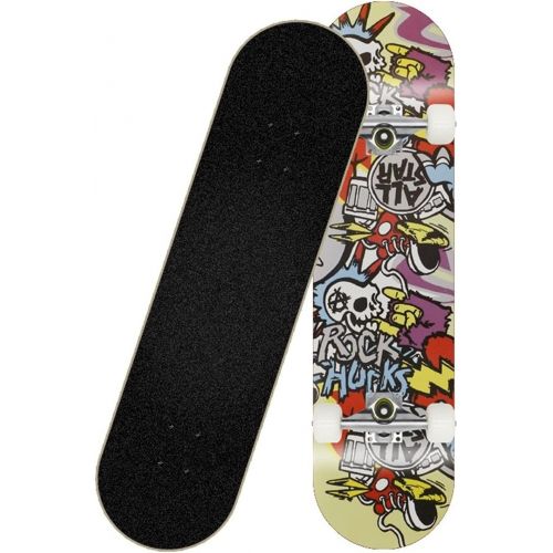  QIAOLI Four-Wheel Skateboard Double Rocker Adult Skate Board Wood Maple Longboard Skateboarding for Girls,Boys,Beginners, Adults (Color : C)