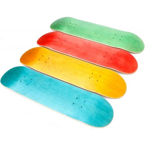  QIAOLI Skateboards for Beginners Four-Wheel Double Maple Deck Long Board Professional Skate Board with Skateboard Metal Bracket Scooter (Color : Yellow)