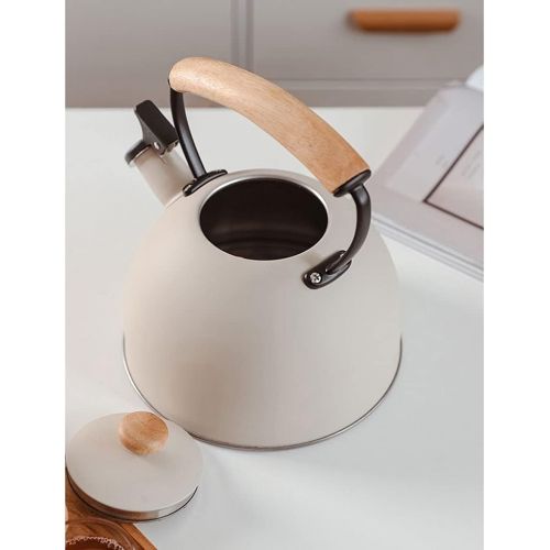  QIAOLI Tetsubin Tea Kettle Japanese Style Whistling Tea Kettle 2.8 Liter Stainless Steel Stovetop Tea Kettle with Wood Handle for Boiling Water Gift Stove Top Tea Kettle