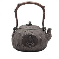 QIAOLI Tetsubin Tea Kettle Handmade Iron Tea Kettle Chinese Teakettle Teapot with Copper Handle for Electric Stove Gas Stove Wood Stove Stove Top Tea Kettle