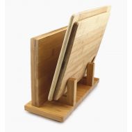 QIKE Bamboo Magnetic Knife Block Stand Holder Strong Magnetic to Ensure Security with cutting board holder