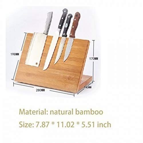  QIKEBamboo Magnetic Knife Block Stand Holder Strong magnetic Compatible with all size knife