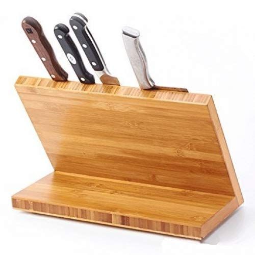  QIKEBamboo Magnetic Knife Block Stand Holder Strong magnetic Compatible with all size knife