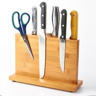 QIKE Bamboo Magnetic Knife Block Stand Holder Strong Magnetic to Ensure Security