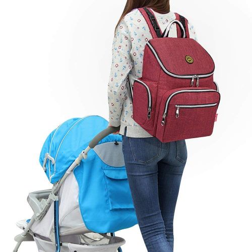  QIMIAOBABY Qimiaobaby Multi-Function Baby Diaper Bag Backpack with Changing Pad and Portable Insulated...