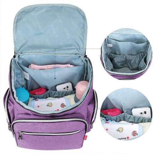  QIMIAOBABY Qimiaobaby Multi-Function Baby Diaper Bag Backpack with Changing Pad and Portable Insulated...