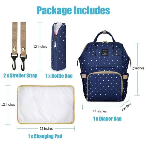 [아마존 핫딜] [아마존핫딜]QIMIAOBABY Qimiaobaby Diaper Bag Backpack, baby Nappy storage travel bag