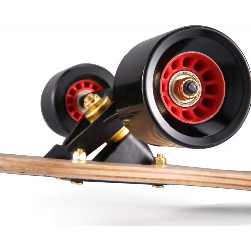  QingAn Longboard Skateboard, 41-Inch Downhill Skateboard Through Deck 8-Layer Maple, Complete Skateboard Cruiser