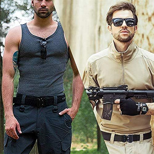  QINGYUN RONGQI 2 Pack Tactical Belt,Military Style Quick Release Belt,1.5 Nylon Riggers Belts for Men,Heavy-Duty Quick-Release Metal Buckle