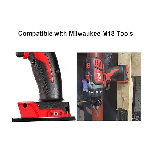  5Packs Tool Holders Dock/Mount for Dewalt 20V Drill and Fit for Milwaukee M18 18V Tools, Wall Mount Drill Tools Dock Holder Organization Storage Shelf Rack