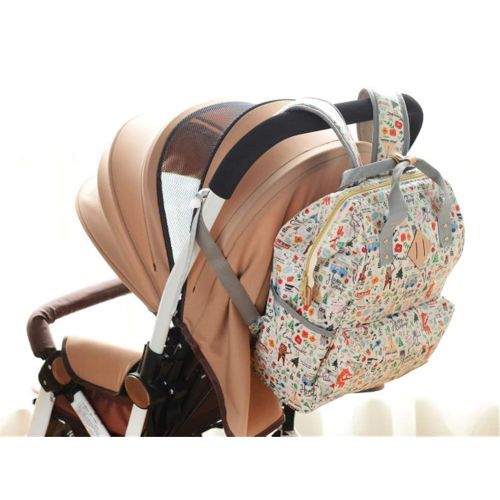  QIXINGHU Diaper Bag for Baby Care Travel Backpack Multi-Function Nappy Bags Handbags Large Capacity Waterproof Lightweight