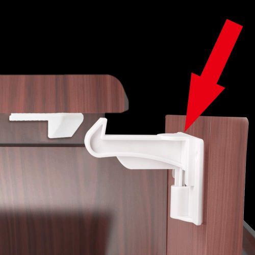  QJQBMAI Invisible Design Child Safety Cabinet Locks | Baby Proofing Cabinet and Drawers Latches | Larger Area...