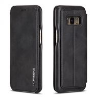 [아마존핫딜]QLTYPRI Samsung Galaxy S8 Plus Huelle, Premium PU Leder Handyhuelle Ultra Duenne Ledertasche Magnetverschluss Standfunktion & Kartensfach Wallet Case Flip Schutzhuelle fuer Samsung Gala