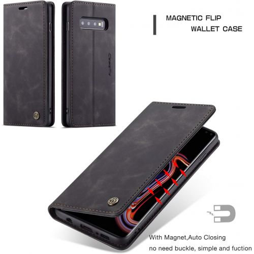  [아마존베스트]QLTYPRI Samsung Galaxy S7 case Vintage PU Leather Wallet Case TPU Bumper [Card Slots] [Hands-Free Kickstand] [Magnetic Closure] Shockproof Flip Folio Case for Samsung Galaxy S7 - B