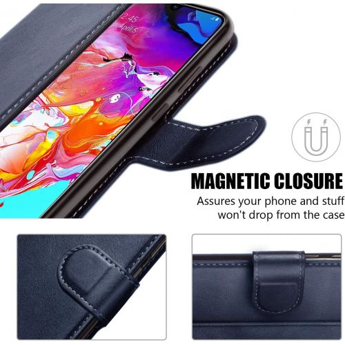  [아마존베스트]QLTYPRI iPhone 6 iPhone 6S Case Premium PU Leather Simple Wallet Case TPU Bumper [Card Slots] [Kickstand] [Magnetic Closure] Shockproof Flip Cover for Apple iPhone 6 iPhone 6S - Bl