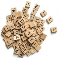 [아마존베스트]QMET 500 Wood Letter Tiles,Scrabble Letters for Crafts - DIY Wood Gift Decoration - Making Alphabet Coasters and Scrabble Crossword Game