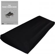 [아마존베스트]QMG Stretchable Keyboard Dust Cover for 61 & 76 Key-keyboard: Best for all Digital Pianos & Consoles  Adjustable Elastic Cord; Machine Washable  41”×16”×6”.