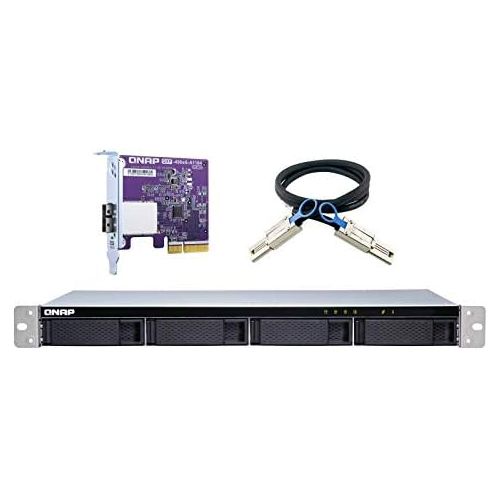  [아마존베스트]QNAP TL-R400S 4 Bay 1U Rackmount SATA 6Gbps JBOD Storage Enclosure. PCIe SATA Interface Card (QXP-400eS-A1164) Included