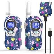 Qniglo Walkie Talkies for Kids - Rechargeable Kids Walkie Talkies with Clear Sound, Long Range - Perfect Birthday for 3-8 Year Old Boys Girls - Outdoor Adventures, Camping, Hiking