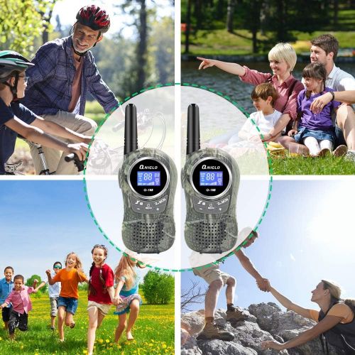  [아마존핫딜][아마존 핫딜] QNIGLO Rechargeable Kids Walkie Talkies, 22 Channel FRS Long Range Walkie Talkies for Kids Toys Gift, Adults Outdoor Camping, Hiking, Cruising (Camo Green)