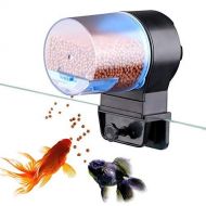 QNJM Automatic Fish Feeder, 3 Modes Automatic Feeder for Aquatic Pet Fish, Turtles and Reptiles, Small Animals Feeding (Without Battery)