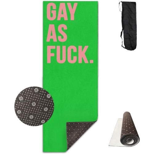  QNKUqz Gay As Fuck Deluxe Yoga Mat Aerobic Exercise Pilates