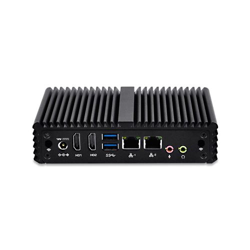  Qotom-Q150S-S07 Fanless Mini PC Linux Intel Celeron J3160 Quad Core Support AES-NI Desktop Computer (4G RAM + 64G SSD)