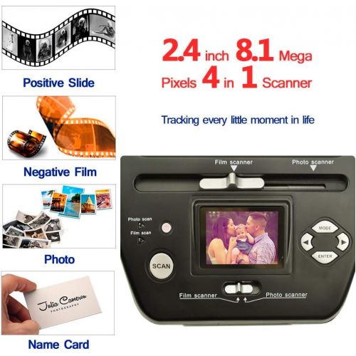  [아마존베스트]QPIX DIGITAL Digital Photo Slide & Film Scanner with Popular Scanner 2.4 inch 8.1 Mega Pixels 4 in 1 Photo and Film Scanner 135 Negative Scanner Photo Scanner Combo Scanner Views on Your Comput