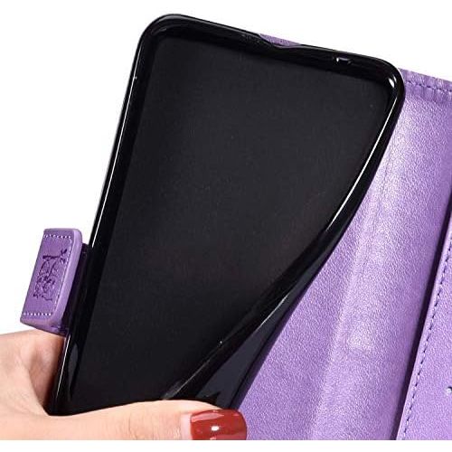  QPOLLY Kompatibel mit OnePlus 7 Huelle Klappbar Ledertasche,Premium PU Leder Handytasche Brieftasche-Stil Magnet Geldboerse Handyhuelle fuer OnePlus 7 mit Kartenhalter Standfunktion,Li